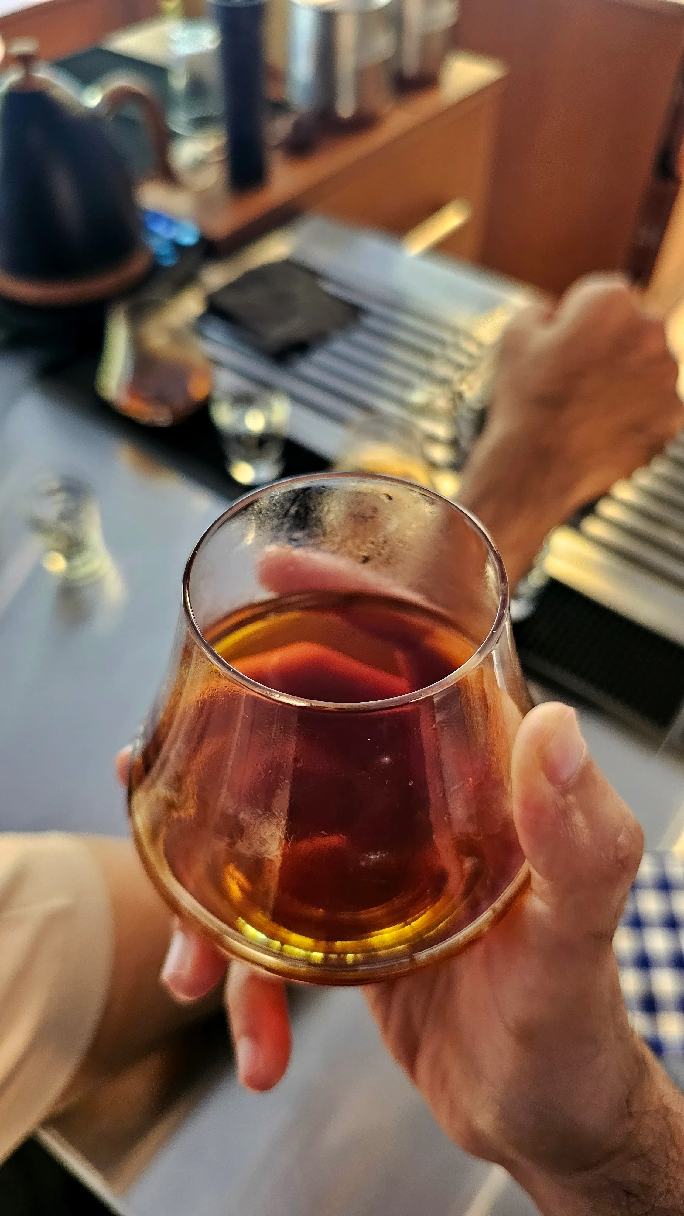 Close-up of a pour-over coffee at Juno Coffee Club