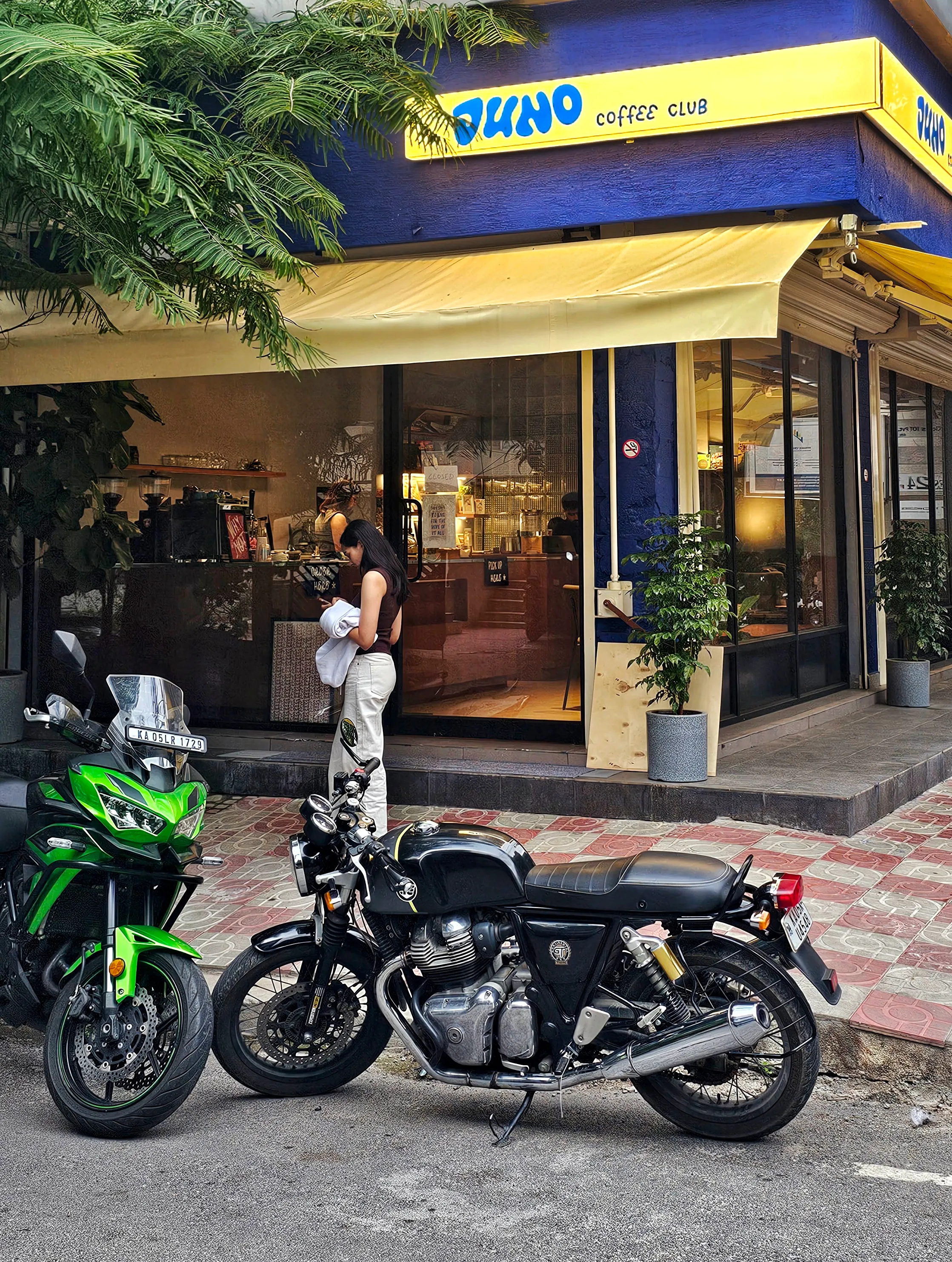 Window seating and street view at Juno Coffee Club